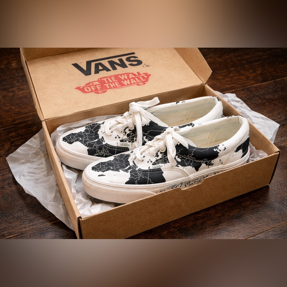 Vans Era "Save Our Planet" Sneakers Men’s 5 Women’s 6.5 NWT Black White DeadStoc